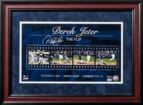 Derek Jeter Signed "The Flip" Framed Photo (MLB)